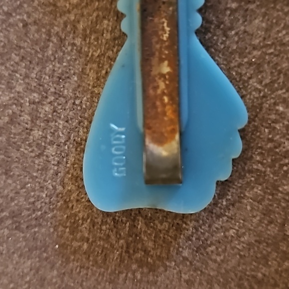 3/$30 VTG GOODY 1950s-1960s Teal Coquette Bow Barrettes - Picture 5 of 6